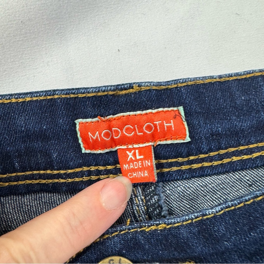 EUC ModCloth Blue Bell Bottom Style Jeans, Women’s XL 40” long - Picture 6 of 13